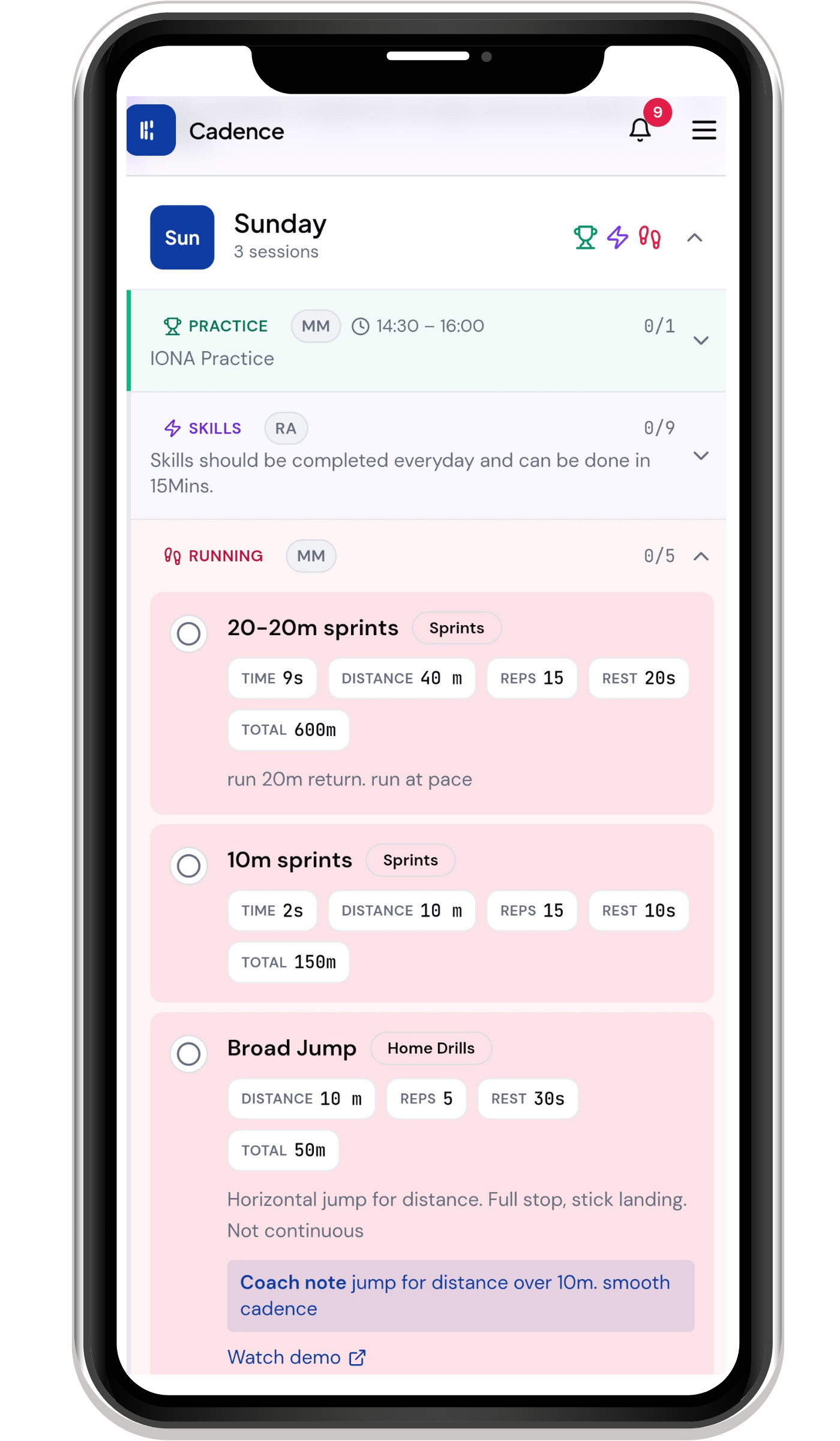 Player Progress - Every rep, every session, every week